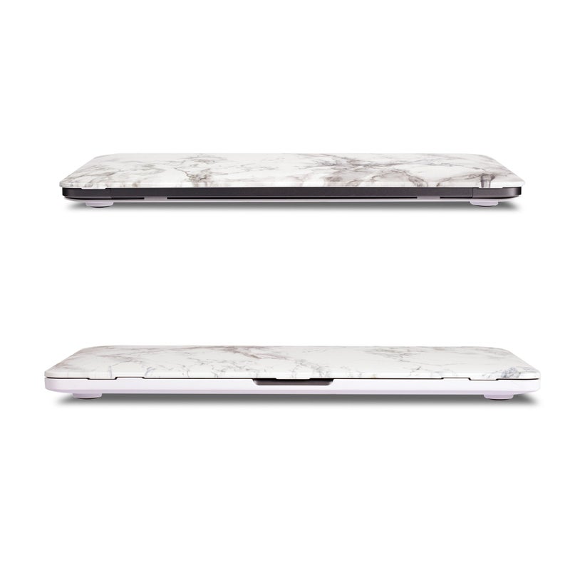 RUBAN Case for MacBook Pro 15 inch 2019 2018 2017 2016 Release A1990/A1707 with Touch Bar, Plastic Hard Shell Cover, White Marble - Image 4